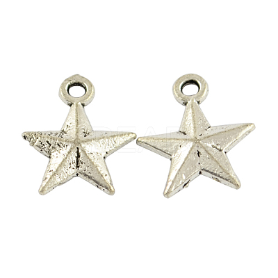 Alloy Star Pendants TIBEP-23849-AS-NR-1