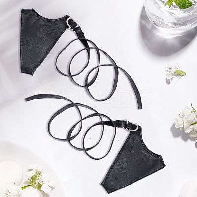 1Pair Imitation Leather Cord Sexy Wrap Bracelets AJEW-CL0001-39-1