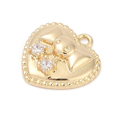 Brass Micro Pave Cubic Zirconia Pendants LS-KK-Z094-01G-02-1