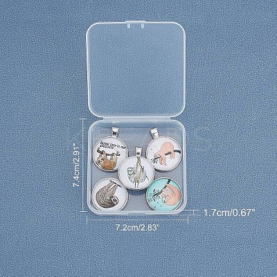 Alloy Glass Pendants PALLOY-CA0001-23-1