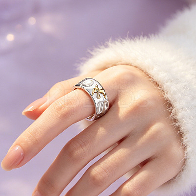 Brass Cuff Open Rings for Women WGD6E97-01-1