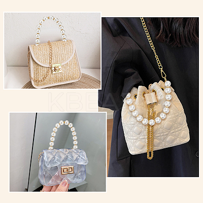 Resin Imitation Pearl Beaded Bag Straps DIY-WH0304-662-1