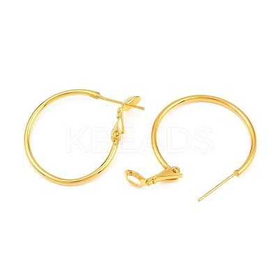 Brass Hoop Earrings KK-I665-26A-G-1