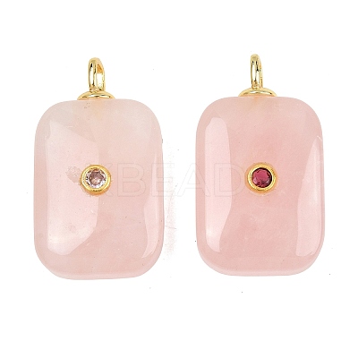 Natural Rose Quartz Pendants G-F837-04B-1