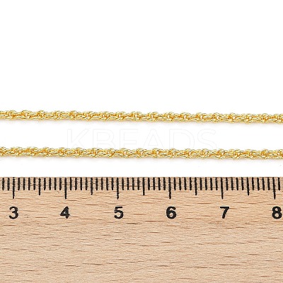 Brass Rope Chains Necklace for Women LS-NJEW-P265-16G-1