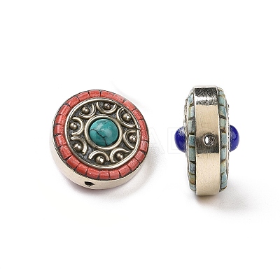 Handmade Tibetan Style Beads TIBEB-C002-07AS-1