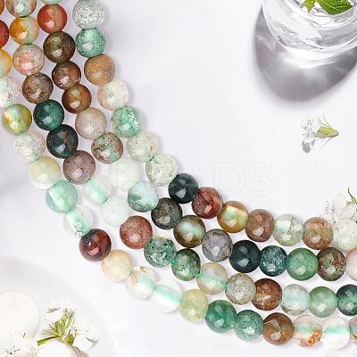 4 Strands Natural Indian Agate Bead Strands G-PA0002-07-1