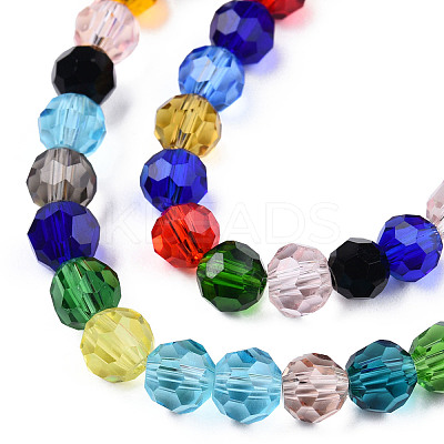 Electroplate Transparent Glass Beads Strands EGLA-T020-14A-1