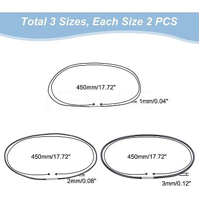 6Pcs 3 Style Korean Waxed Cord Necklace Making MAK-UN0001-41A-02-1