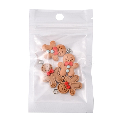 4Pcs 2 Styles Christmas Theme Opaque Resin Pendants RESI-FS0001-27-1