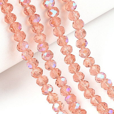 Electroplate Glass Beads Strands EGLA-A034-T4mm-L24-1