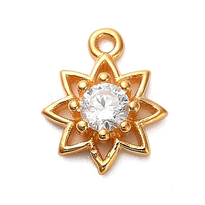 925 Sterling Silver Clear Cubic Zirconia 8-Pointed Star Charms STER-U009-06G-02-1