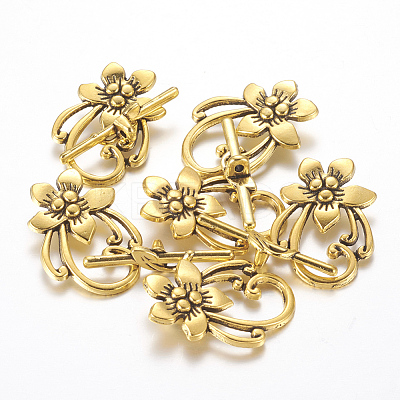 Tibetan Style Toggle Clasps LS-GLF0677Y-NF-1