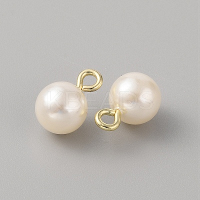 ABS Plastic Imitation Pearl Pendants KY-WH0038-05B-KCG-1