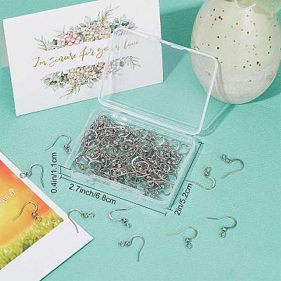 100Pcs 304 Stainless Steel French Earring Hooks STAS-SC0004-63P-1