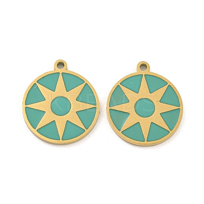 316 Surgical Stainless Steel Enamel Pendants STAS-M073-15G-1