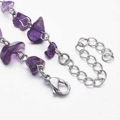 Natural Gemstone Beaded Necklaces NJEW-JN01709-1