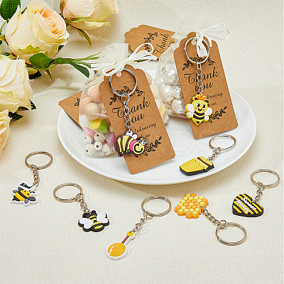 Bees Theme Keychain Favors Set DIY-FH0005-33-1