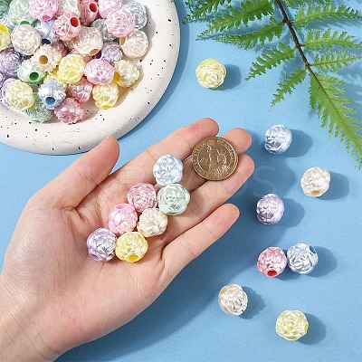 100Pcs Imitation Pearl Acrylic Beads OACR-YW0003-16-1