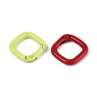 Spray Painted Alloy Spring Gate Rings PALLOY-T092-78-1