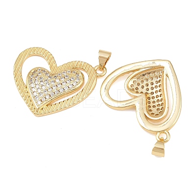 Mother's Day Brass Cubic Zirconia Pendants KK-L251-07G-05-1