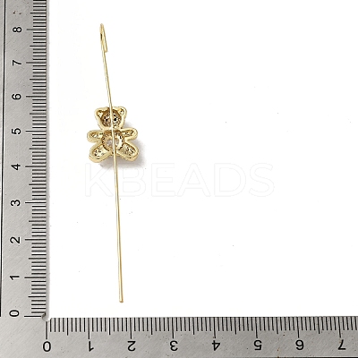 Brass Crystal Rhinestone Ear Wrap Crawler Hook Earrings for Women EJEW-C097-02G-02-1