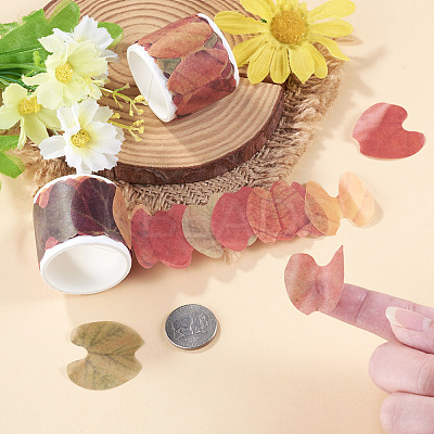 Autumn Leaf Paper Tape Stickers for Card Making DIY-TAC0032-23H-1