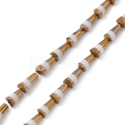 Electroplate Glass Beads Strands EGLA-L035-HR02-1