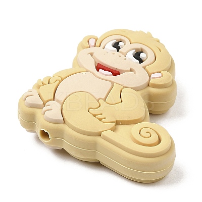 Monkey Food Grade Eco-Friendly Silicone Focal Beads LS-SIL-Q017-02A-1