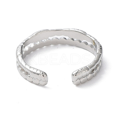 Non-Tarnish 304 Stainless Steel Double Line Open Cuff Rings LS-RJEW-D006-06P-1