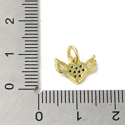 Real 18K Gold Plated Brass Pave Cubic Zirconia Pendants KK-M283-08C-02-1