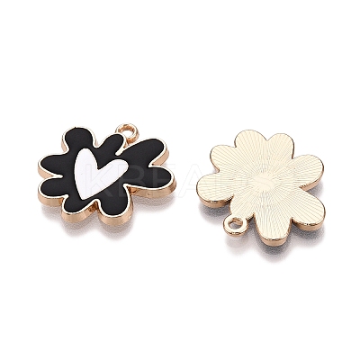 Rack Plating Alloy Enamel Pendants ENAM-N056-344A-1