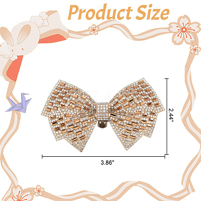 Bowknot Rhinestone Shoe Decoration DIY-WH0430-522A-1