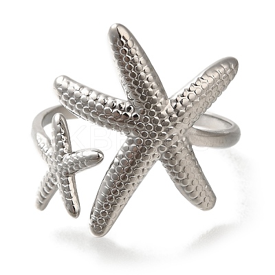 304 Stainless Steel Cuff Rings RJEW-Z074-13P-1