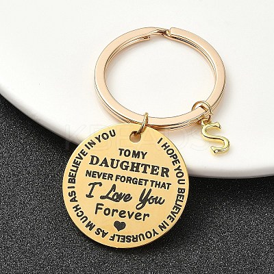 Valentine's Day Brass & 201 Stainless Steel Keychain KEYC-YW00097-19-1