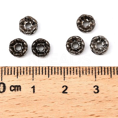 Brass Rhinestone Spacer Beads X-RB-A014-L6mm-01B-1