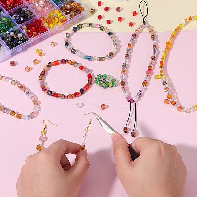 2 Bags Imitation Artificial Crystal Glass Beads GLAA-SZ0001-95B-07-1