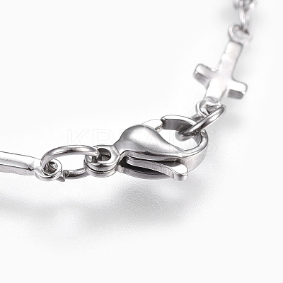 Tarnish Resistant 304 Stainless Steel Link Chain Bracelets BJEW-P239-07-1