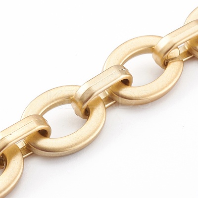 Opaque Spray Painted Acrylic Linking Cable Chains AJEW-JB00914-01-1
