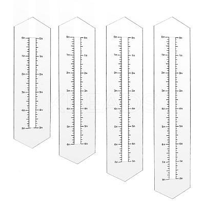 4Pcs 4 Styles Custom Acrylic Zipper Sewing Tool TOOL-PH0001-92-1