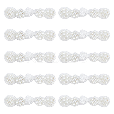 16Pairs 2 Colors Handmade Chinese Frogs Knots Buttons Sets AJEW-GF0005-19-1
