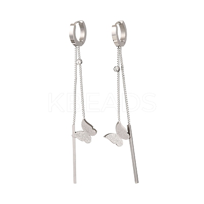 304 Stainless Steel Hoop Earrings EJEW-F393-15P-1