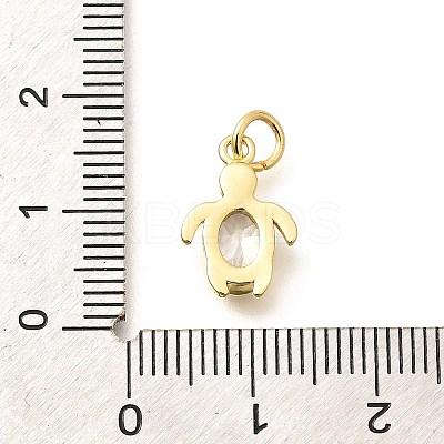 Brass Micro Pave Cubic Zirconia Pendants KK-Q040-02C-G-1