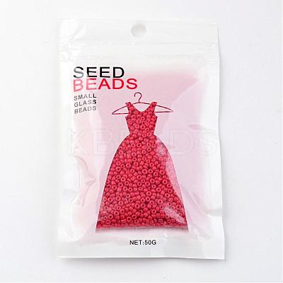 12/0 1.5~2mm Baking Paint Glass Seed Beads Loose Spacer Beads X-SEED-S001-K20-1
