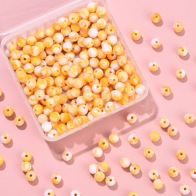 300Pcs Opaque Acrylic Beads SACR-YW0001-89F-1