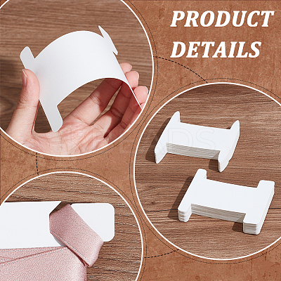 80Pcs 2 Styles Cardboard Paper Ribbon Spool Storage Organizer Holder CDIS-PH0001-61-1