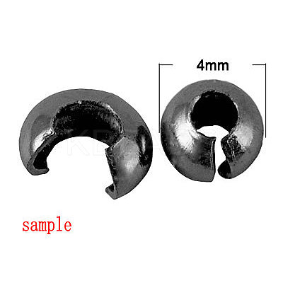 Brass Crimp Beads Covers KK-G016-P-NF-1