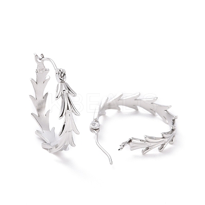 Non-Tarnish 304 Stainless Steel Hoop Earrings for Women EJEW-F287-11P-1
