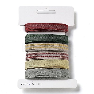 18 Yards 6 Styles Polyester Ribbon SRIB-C001-D06-1