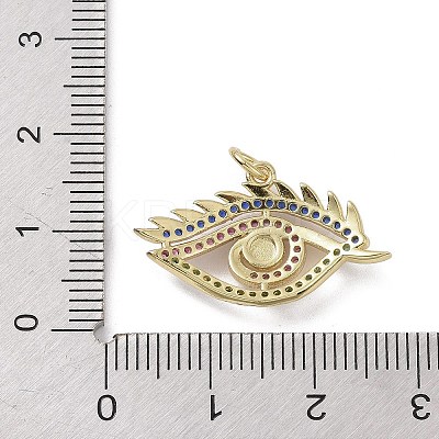 Real 18K Gold Plated Brass Micro Pave Cubic Zirconia Pendants KK-L209-070G-03-1